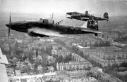 Советские штурмовики в небе под Берлином 1945 г.Место съемки: г. Берлин